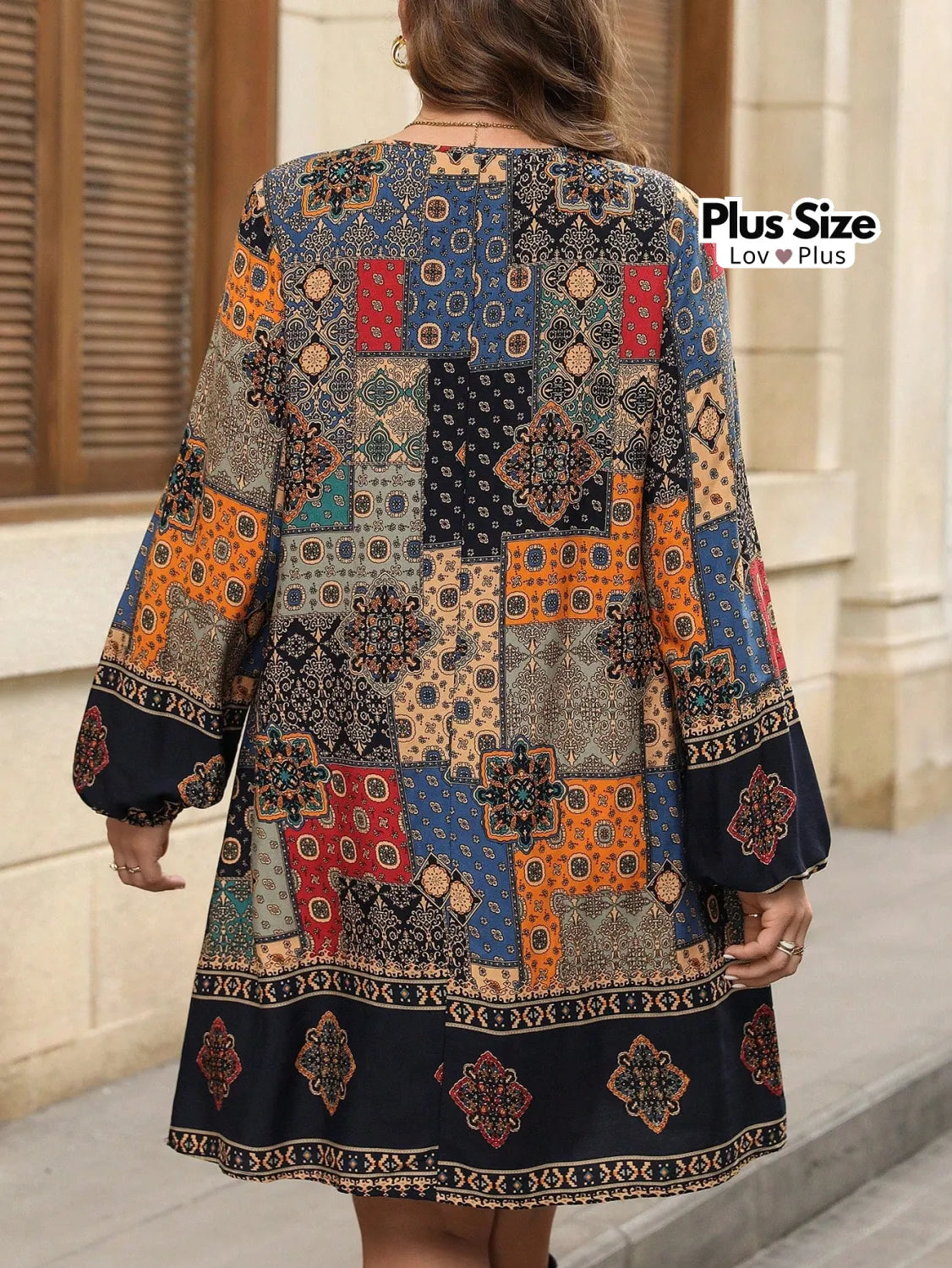 Vestido Estiloso Boho Plus Size em Viscose Vestidos Plus Size