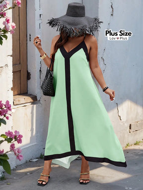 Vestido Longo Estiloso Plus Size Assimétrico Vestidos Plus Size