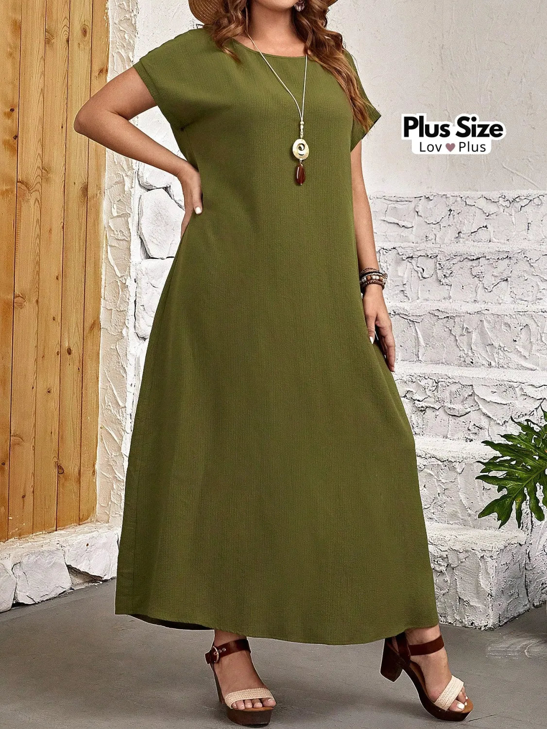 Vestido Longo Plus Size Caimento Perfeito G / Verde Milk Vestidos Plus Size