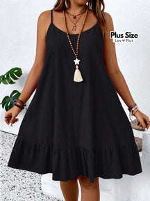 Vestido Plus Size de Algodão Puro Preto / G Vestidos Plus Size
