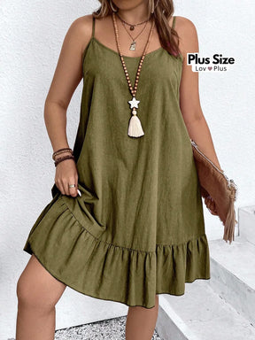 Vestido Plus Size de Algodão Puro Verde Milk / G Vestidos Plus Size