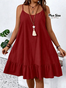 Vestido Plus Size de Algodão Puro Vinho / G Vestidos Plus Size