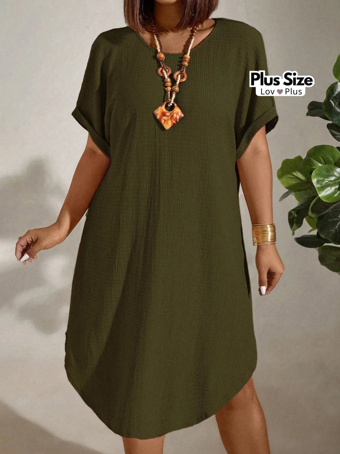 Vestido Soltinho Plus Size Casual Várias Cores G / Verde Milk Vestidos Plus Size